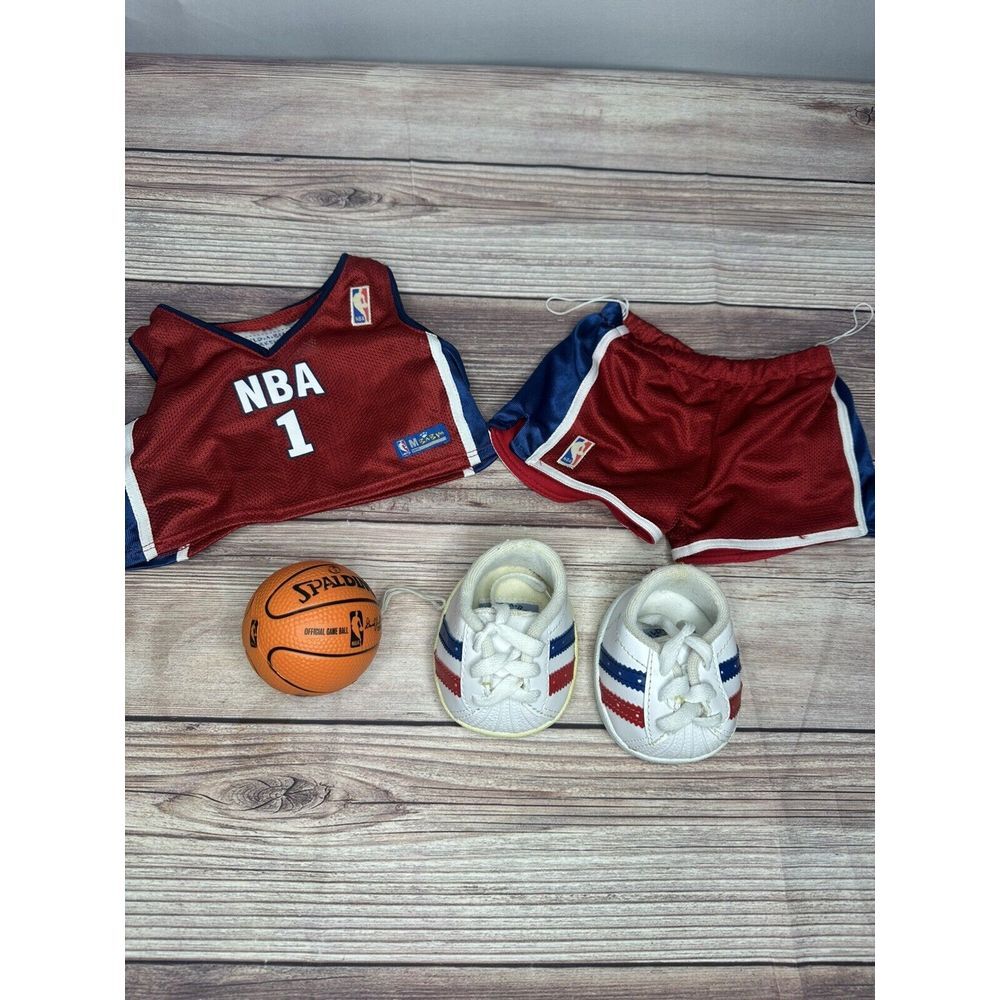 Build A Bear Clothes NBA Basketball Uniform‎ Jersey Shoes Ball Sport Player Game